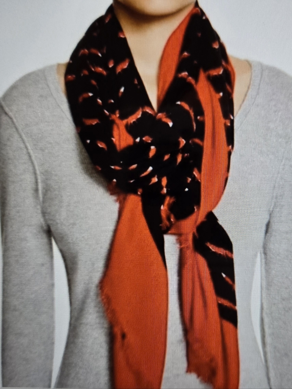 Kate Spade On The Sly Fox Print Red and Black Scarf